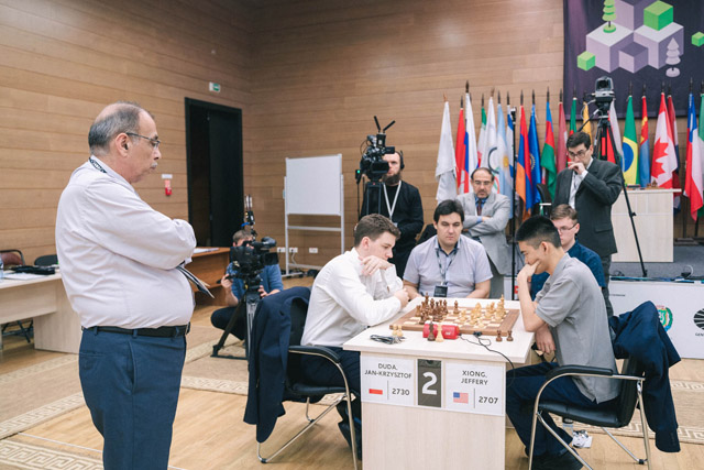 Jeffery Xiong at 2019 World Open. Photo by Daaim Shabazz.