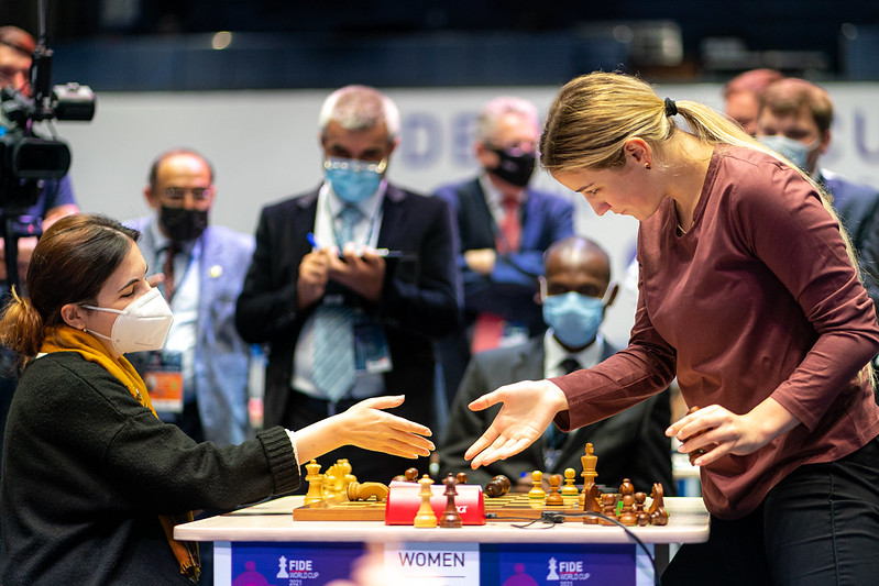 World Cup R2: Sasi, Adhiban Draw ~ Chess Magazine Black and White