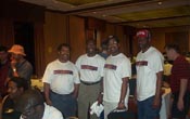 Chess Drummists: (L-R) Bruce Thompson, Daaim Shabazz, Kimani Stancil, Jerome Starks