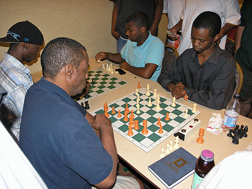 William 'Exterminator' Morrison and Farai Mandizha playing blitz.