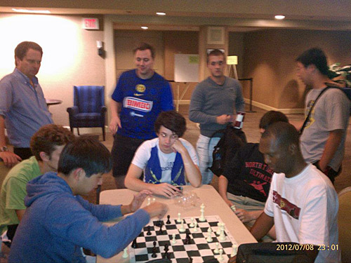 Analyzing with Michael Chiang after last round encounter. We analyzed for at least two hours! Photo by Daaim Shabazz.