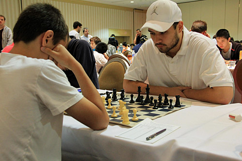 Sasha Velikinov playing William Aramil, 0-1. Photo by Daaim Shabazz.
