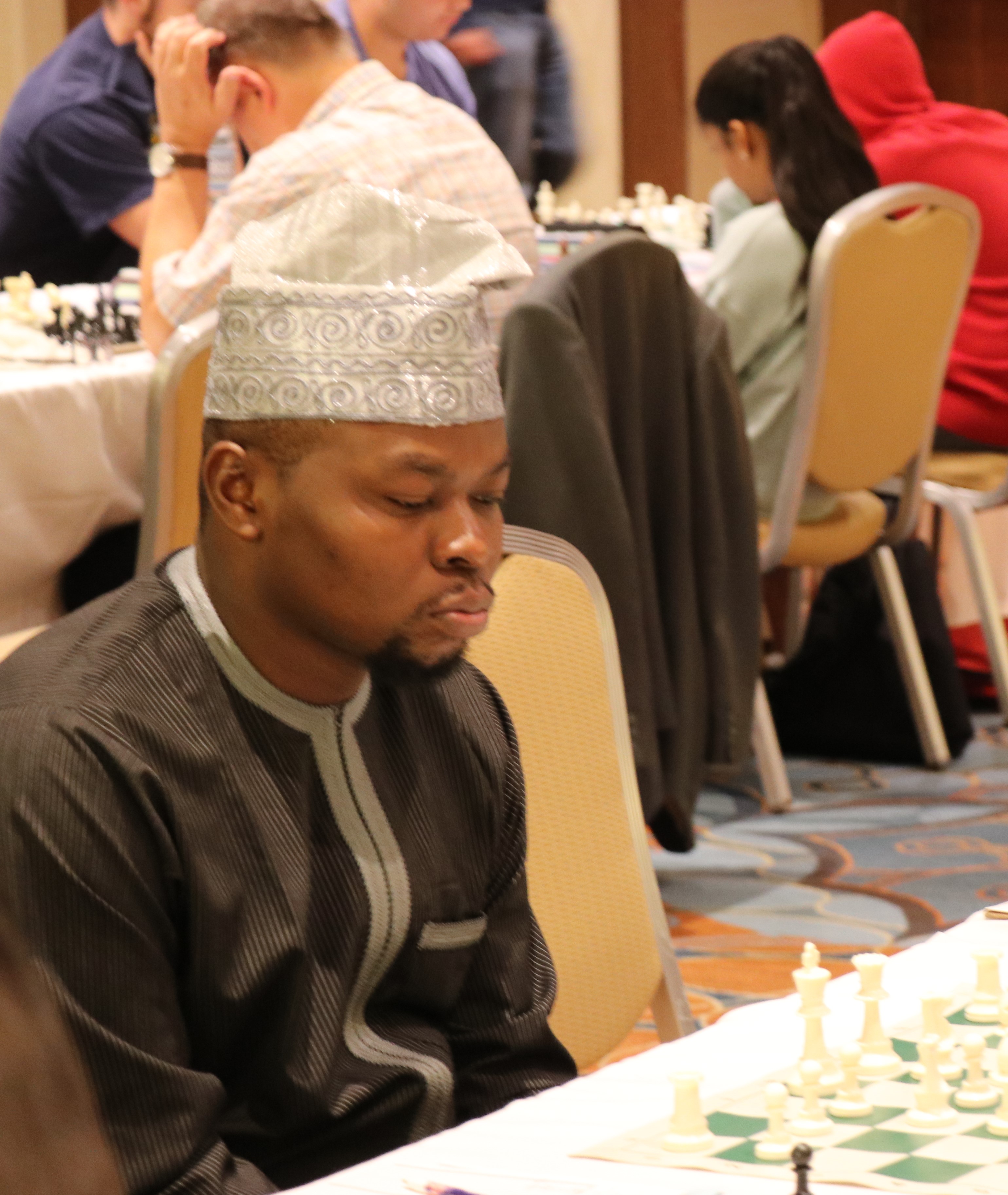 
Efemuai at the 2018 World Open in Philadelphia. Photo by Daaim Shabazz (The Chess Drum)