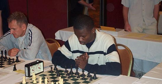 IM Amon Simutowe at 2001 World Open. Photo by Daaim Shabazz