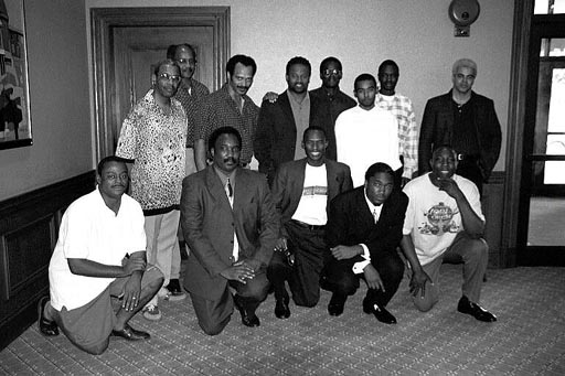 Kneeling (L-R): FM William Morrison, NM David Allen, Sr., Daaim Shabazz, David Allen, Jr., Sulaiman Smith. Standing (L-R): NM Charles Covington, NM Frank Street, FM Emory Tate, GM Maurice Ashley, Jones Murphy, Jr., FM Kenny Solomon, NM Grace Nsubuga, NM Ernest 